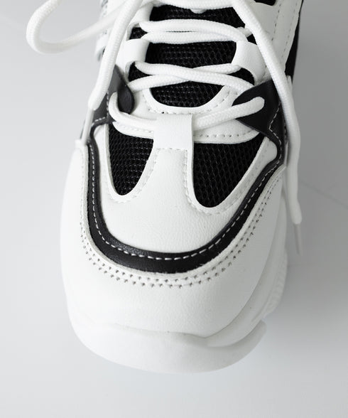 厚底ダッドスニーカー ボリューム感 美脚 レディース レースアップシューズ カジュアル インソール付き 歩きやすい靴 通勤通学シューズ 履きやすいスポーツくつ韓国 80TONGTAI-020