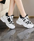 厚底ダッドスニーカー ボリューム感 美脚 レディース レースアップシューズ カジュアル インソール付き 歩きやすい靴 通勤通学シューズ 履きやすいスポーツくつ韓国 80TONGTAI-020