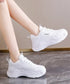厚底ダッドスニーカー レースアップ 美脚 ボリュームスニーカー アウトドア 歩きやすいシューズ 通勤通学靴 履きやすい PUレザースニーカー カジュアルくつ 韓国 80TONGTAI-021