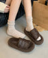 ファーサンダル 厚底 レトロボアサンダル レディース 暖かい ぺたんこ靴 もこもこルームシューズ 履きやすい フラットコンフォートサンダル 疲れない秋冬靴 韓国風 80TONGTAI-022