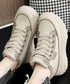 裏起毛 厚底スニーカー ハイカット韓国風 レディース レースアップスニーカー 美脚脚長 歩きやすいシューズ 疲れない ボリュームソール 秋冬 おしゃれ 暖か厚底靴 80TONGTAI-025