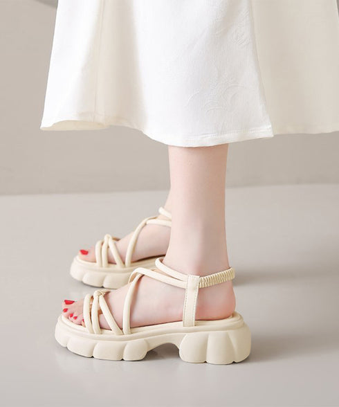 クロスストラップサンダルレディース厚底靴 大人可愛い厚底サンダル 履きやすいきれいめカジュアル夏靴 歩きやすいサマーシューズ 疲れないコンフォートサンダル 韓国風 80TONGTAI-027