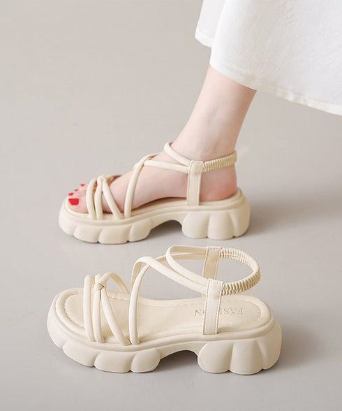 クロスストラップサンダルレディース厚底靴 大人可愛い厚底サンダル 履きやすいきれいめカジュアル夏靴 歩きやすいサマーシューズ 疲れないコンフォートサンダル 韓国風 80TONGTAI-027