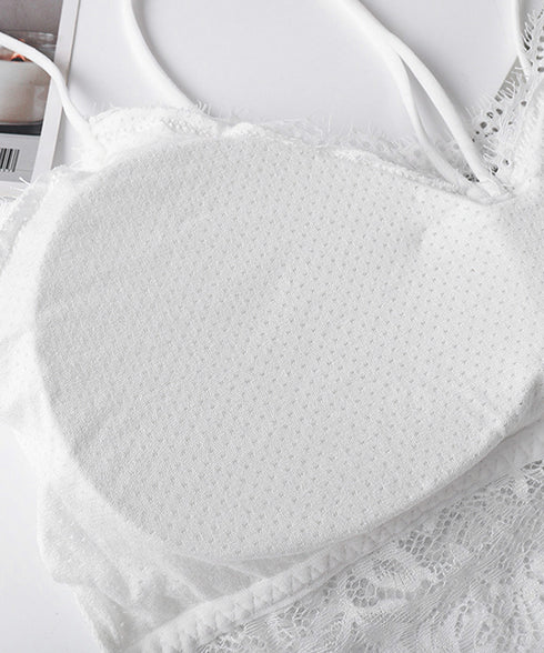 カップ付きキャミソール 総レースインナー レディース ショート丈 インナーキャミソール おしゃれ レイヤード ノンワイヤーブラキャミ ブラトップ肌着 細肩紐キャミ 80XRUI-001