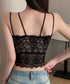 カップ付きキャミソール 総レースインナー レディース ショート丈 インナーキャミソール おしゃれ レイヤード ノンワイヤーブラキャミ ブラトップ肌着 細肩紐キャミ 80XRUI-001