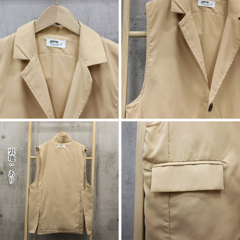 テーラードベスト ジレ レディース 韓国 ノースリーブ テーラードジャケット おしゃれ オフィスカジュアル 春秋冬アウター無地こなれ感 トレンチベスト 着やせ通勤 80YIGL-001