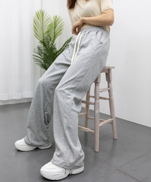 スウェットパンツ レディースワイドパンツ カジュアル ウエストゴム ロングパンツ ハイウエスト リラックスパンツ ゆったり ストレートパンツ 楽ちんイージーパンツ 80YIGL-003