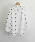 ドット柄カーディガン シースルートップス レディース 冷房対策 おしゃれ ブラウスシャツ ゆったり羽織り 体型カバー 透け感 薄手長袖 シアーライトアウター春夏秋 80YIGL-004