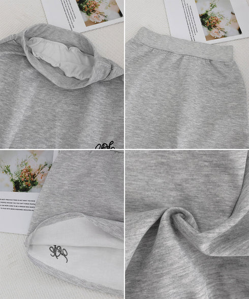 ガーリーセットアップ ワンオフショルダー Y2Kセット 肩見せ ワンポイントトップス ミニスカート 半袖Tシャツロゴ デート服 韓国っぽい 夏服セット スクール風 80YIKLI-002