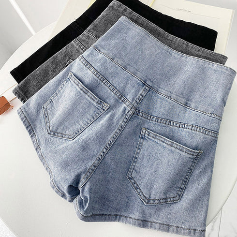 デニム ショートパンツ レディース 美脚 セクシー デニム短パン ハイウエスト 可愛い ホットパンツ 脚長 おしゃれ ジーパン オルチャン ミニデニム ボトムス夏 80YIRAN-002
