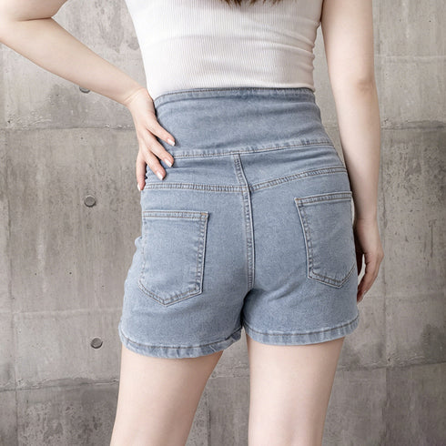 デニム ショートパンツ レディース 美脚 セクシー デニム短パン ハイウエスト 可愛い ホットパンツ 脚長 おしゃれ ジーパン オルチャン ミニデニム ボトムス夏 80YIRAN-002