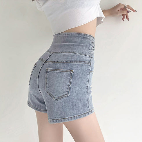 デニム ショートパンツ レディース 美脚 セクシー デニム短パン ハイウエスト 可愛い ホットパンツ 脚長 おしゃれ ジーパン オルチャン ミニデニム ボトムス夏 80YIRAN-002