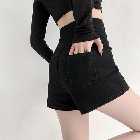 デニム ショートパンツ レディース 美脚 セクシー デニム短パン ハイウエスト 可愛い ホットパンツ 脚長 おしゃれ ジーパン オルチャン ミニデニム ボトムス夏 80YIRAN-002