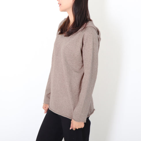 フード付き ニットトップス レディース フード付き ニットトップス レディース Vネック ニットセーター 長袖 シンプル ニットパーカー プルオーバー 秋冬 80YIXIANG-001