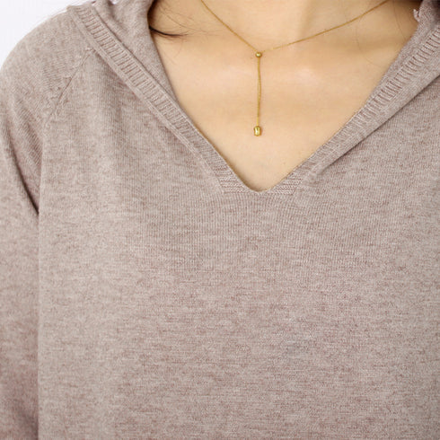フード付き ニットトップス レディース フード付き ニットトップス レディース Vネック ニットセーター 長袖 シンプル ニットパーカー プルオーバー 秋冬 80YIXIANG-001