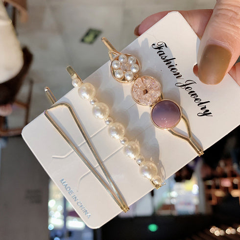 3点セット ヘアピン おしゃれ 3点セット ヘアピン おしゃれ 大人可愛い ヘアアクセサリー パール ヘアピン 前髪 アメリカピン アメピン 髪留め 80YIYANG-001