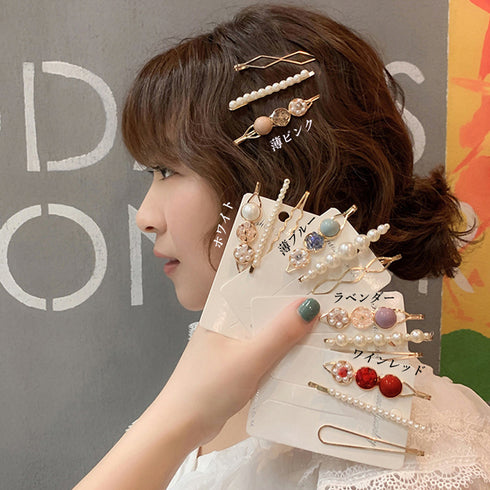 3点セット ヘアピン おしゃれ 3点セット ヘアピン おしゃれ 大人可愛い ヘアアクセサリー パール ヘアピン 前髪 アメリカピン アメピン 髪留め 80YIYANG-001