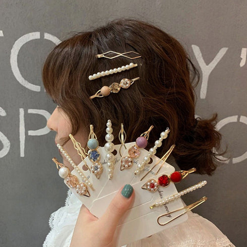 3点セット ヘアピン おしゃれ 3点セット ヘアピン おしゃれ 大人可愛い ヘアアクセサリー パール ヘアピン 前髪 アメリカピン アメピン 髪留め 80YIYANG-001