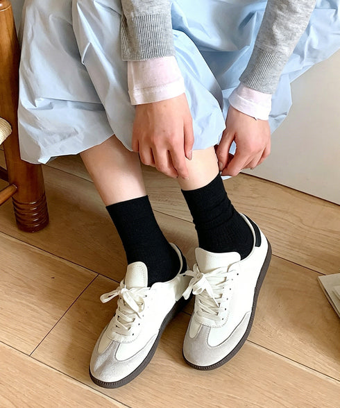 透かし編みクルーソックス ルーズ靴下薄手 大人可愛い メッシュソックス ガーリーシースルーくつした デイリーおしゃれ靴下 通気性 通勤通学レース調ソックス 春夏秋 80YSUF-001