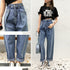 ハイウエスト タックデニムパンツ 韓国 レディース ストレートデニム ワイドパンツ 春夏秋冬 ゆったり ジーンズ ジーパン 股上深め こなれ感 デニム おしゃれ 80YT-014