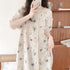 セットアップルームウェア 花柄ワンピース 夏服 可愛いパジャマ 半袖 レディース ショートパンツ 長袖トップス ロングパンツ ロングガウン ナイトウエア 3タイプ 80YUNHE-002