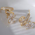 ピアス 花モチーフ レディース きらきら おしゃれ アクセサリー ゴールド きれいめ 耳飾り お呼ばれ ジュエリー 結婚式 パーティー 韓国ファッション上品 清楚 80YUNNIAN-003