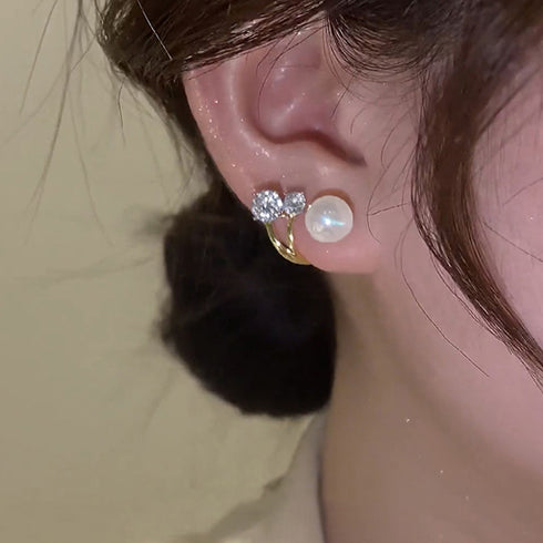 人魚の涙 パールピアス レディース結婚式 きらきら ビジューピアス 韓国ファッション パーティー ジュエリーアクセサリー お呼ばれピアス フェイクパール大人可愛い 80YUNNIAN-004