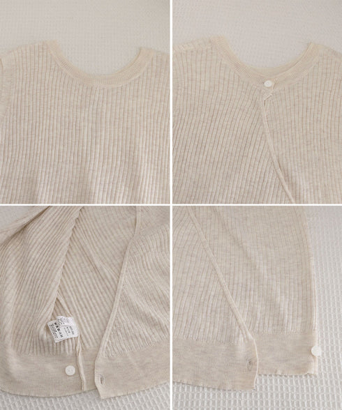 サマーニットタンクトップ 背中開き 夏服 前後2WAYリブニット ノースリーブトップス レディース ラウンドネックプルオーバー バックオープンニットソー きれいめ 80ZHONGYI-002