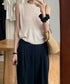 サマーニットタンクトップ 背中開き 夏服 前後2WAYリブニット ノースリーブトップス レディース ラウンドネックプルオーバー バックオープンニットソー きれいめ 80ZHONGYI-002