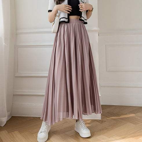 プリーツガウチョパンツ 韓国 スカーチョ レディース シフォンフレアパンツ 体型カバー ゆったりスカンツ 大人お洒落 ボトムスハイウエスト きれいめ 着やせズボン 80ZHUIMENG-015