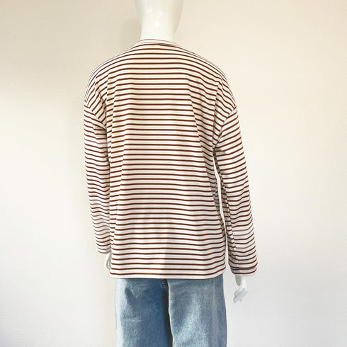 Tシャツ レディース トップス 長袖 薄手 Tシャツ クルーネック レディース 長袖 カジュアル プルオーバー 体型カバー 大人女子 81ANHE-016
