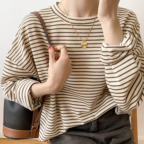 Tシャツ レディース トップス 長袖 薄手 Tシャツ クルーネック レディース 長袖 カジュアル プルオーバー 体型カバー 大人女子 81ANHE-016