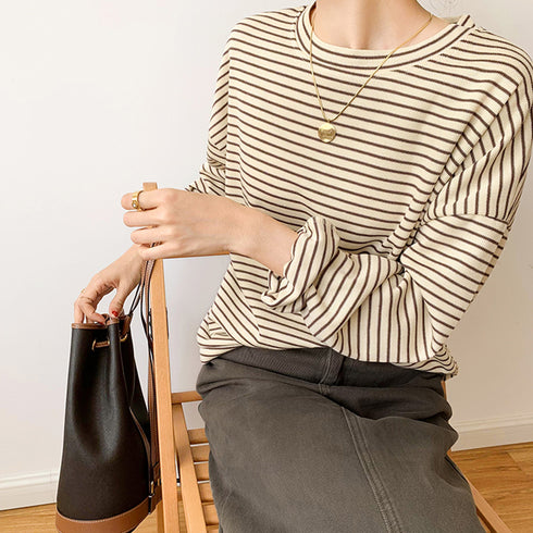 Tシャツ レディース トップス 長袖 薄手 Tシャツ クルーネック レディース 長袖 カジュアル プルオーバー 体型カバー 大人女子 81ANHE-016