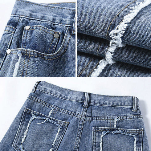 デニム ワイドパンツ ハイウエスト 脚長 レディース ゆったり ストレートパンツ 美脚 おしゃれ ロングパンツ カジュアル 春秋冬 81ANHE-027