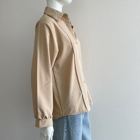 シャツブラウス 襟付き 長袖 レディース トップス オフィスカジュアル Vネックシャツ 春秋夏 長袖 体型カバー 着やせ 無地 ゆったりブラウス 81KAISL-005