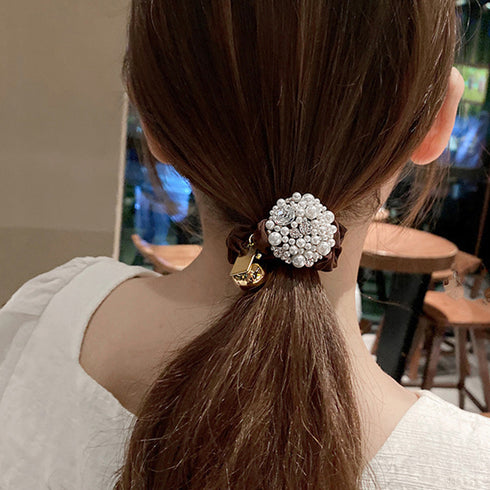 小粒パール ヘアアクセサリー レディース おしゃれ ヘアアレンジ ヘアゴム オフィス 通勤 通学 可愛いまとめ髪 プチプラ エレガント 誕生日 プレゼント 小物 82DOUYU-004