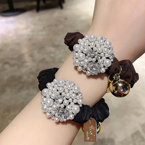 小粒パール ヘアアクセサリー レディース おしゃれ ヘアアレンジ ヘアゴム オフィス 通勤 通学 可愛いまとめ髪 プチプラ エレガント 誕生日 プレゼント 小物 82DOUYU-004