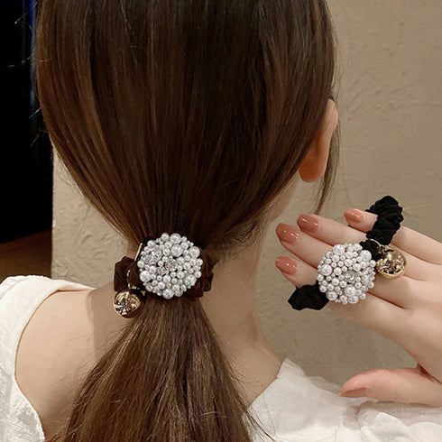 小粒パール ヘアアクセサリー レディース おしゃれ ヘアアレンジ ヘアゴム オフィス 通勤 通学 可愛いまとめ髪 プチプラ エレガント 誕生日 プレゼント 小物 82DOUYU-004