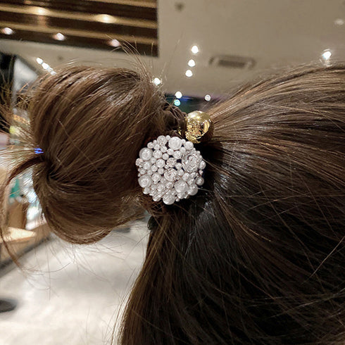 小粒パール ヘアアクセサリー レディース おしゃれ ヘアアレンジ ヘアゴム オフィス 通勤 通学 可愛いまとめ髪 プチプラ エレガント 誕生日 プレゼント 小物 82DOUYU-004