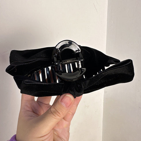 大きめ バンスクリップリボン レディース ヘアアクセサリー お洒落 リボン ベルベット シンプル ハーフアップ ヘアクリップ レディース 女性 髪留め おしゃれ 82HARU-010