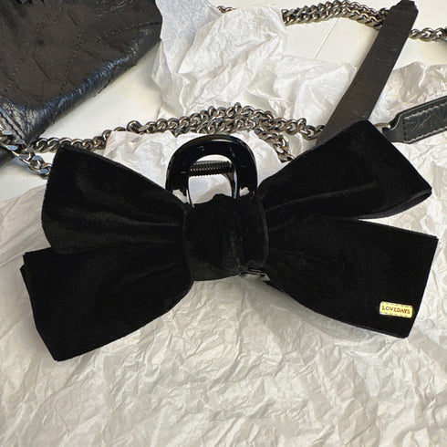 大きめ バンスクリップリボン レディース ヘアアクセサリー お洒落 リボン ベルベット シンプル ハーフアップ ヘアクリップ レディース 女性 髪留め おしゃれ 82HARU-010