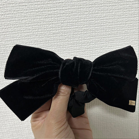 ヘアアクセサリー リボン ヘアゴム レディース ヘアアレンジ シュシュ おしゃれ シンプル かわいい 大ぶり カジュアル オルチャン 髪飾り 髪留め 雑貨 82HARU-012