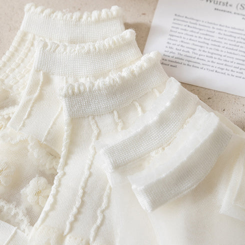 シースルーソックス 花柄 レース女性用 おしゃれ 涼しい アンクル丈 レディース 婦人靴下 薄手 通気性 ショートソックス カジュアル 透け感 通勤 通学 82XJ-001