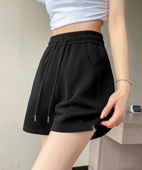 スウェットショートパンツ レディース夏服 ハイウエスト スポーツショーパン カジュアル スポーティー短パン 美脚脚長 楽ちん ルームウェア イージーパンツ韓国風 83CHENXN-003