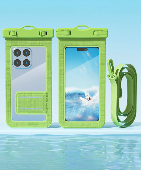スマホ用防水ケース 水中撮影スマホポーチ 幅広ストラップ付き 携帯防水ケース 全機種対応 タッチ操作可能 水泳砂浜 スマートフォンケース 夏海透明ポーチ 密封設計 83DDLQ-001