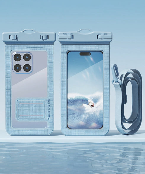 スマホ用防水ケース 水中撮影スマホポーチ 幅広ストラップ付き 携帯防水ケース 全機種対応 タッチ操作可能 水泳砂浜 スマートフォンケース 夏海透明ポーチ 密封設計 83DDLQ-001