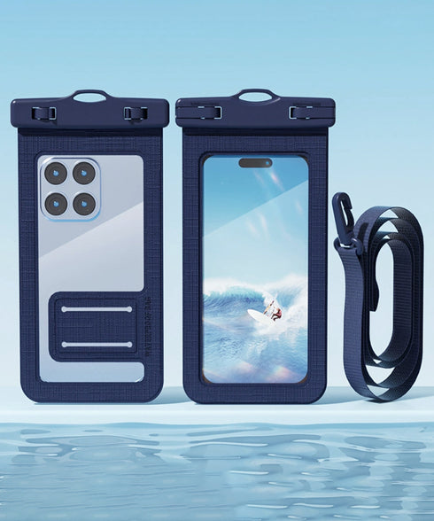 スマホ用防水ケース 水中撮影スマホポーチ 幅広ストラップ付き 携帯防水ケース 全機種対応 タッチ操作可能 水泳砂浜 スマートフォンケース 夏海透明ポーチ 密封設計 83DDLQ-001