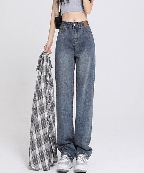 裏起毛デニムパンツ 暖かいジーンズ 厚手 ハイウエストストレートパンツ レディース裏ボアロングパンツ カジュアル 美脚脚長レトロデニム 着やせ あったかパンツ秋冬 83HSHUNI-001