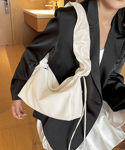 ギャザーショルダーバッグ ドロストバッグ レディース ドロストショルダーバッグ 2WAY ボディバッグ 軽量 大人カジュアル ワンショルダーバッグ フェイクレザー 83MAOREN-001