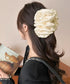 ビッグヘアクリップ 大きめサテンまとめ髪 韓国風 シュシュバンスクリップ レディース おしゃれ ヘアアレンジ ハーフアップ 夜会巻き髪飾り デートヘアアクセサリー 83SUIMIN-004